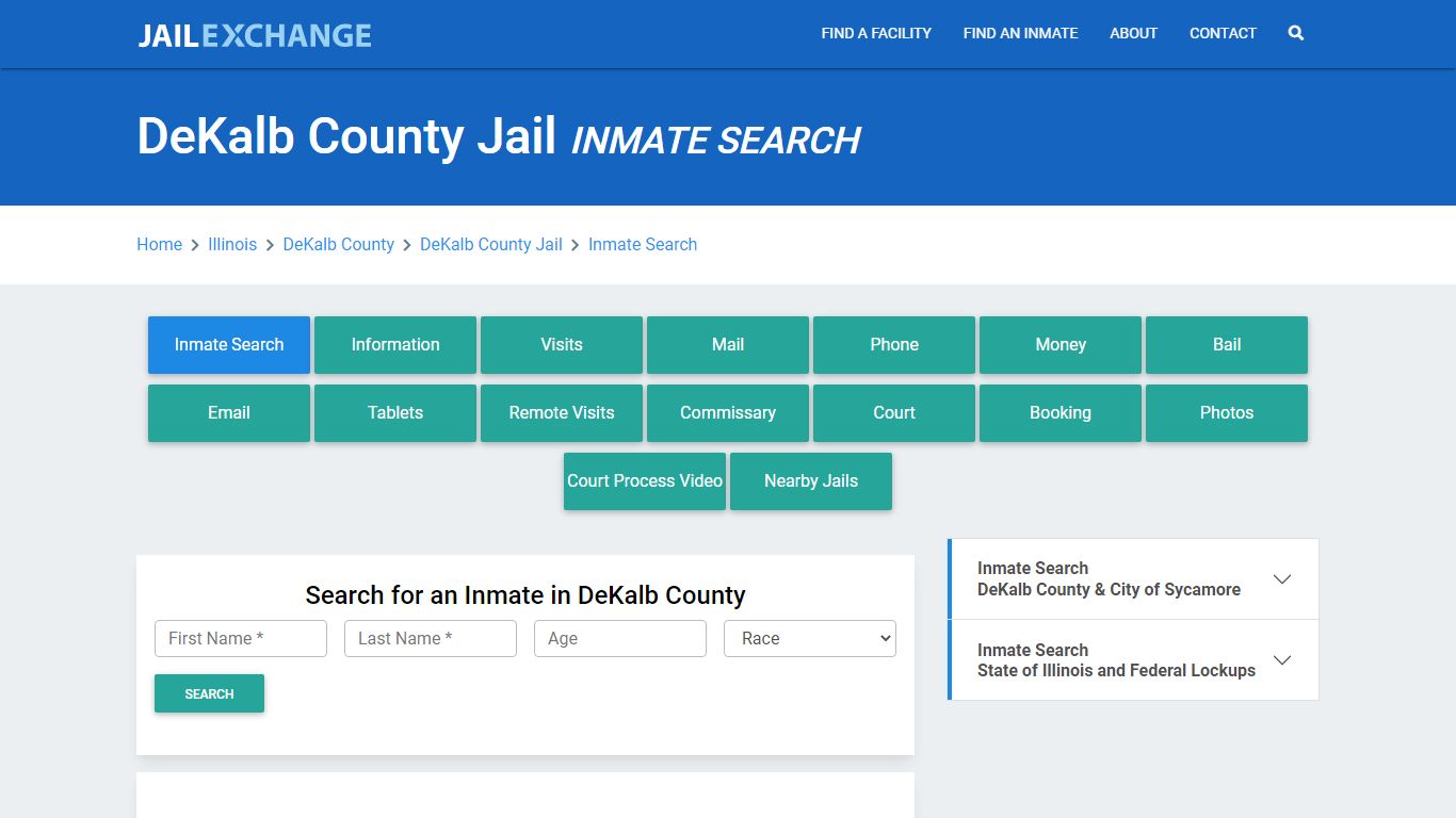 DeKalb County Jail, IL Inmate Search: Roster & Mugshots